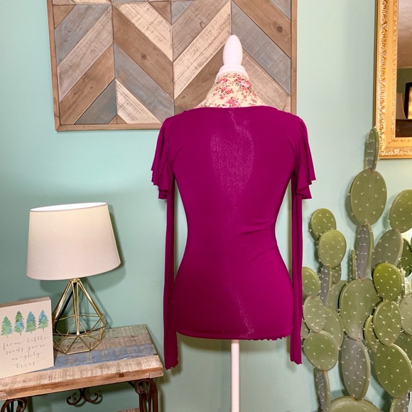 Free People On Rewind Ruffle Sleeve Top XS - Picture 4 of 6